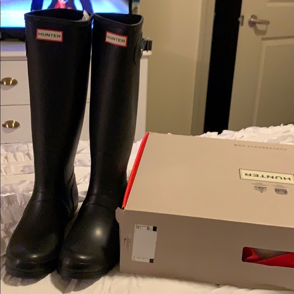 Hunter Shoes - Black Tall Hunter Rain Boots